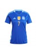 Argentina Rodrigo De Paul #7 Fotballdrakt Borte Klær Dame Copa America 2024 Korte ermer